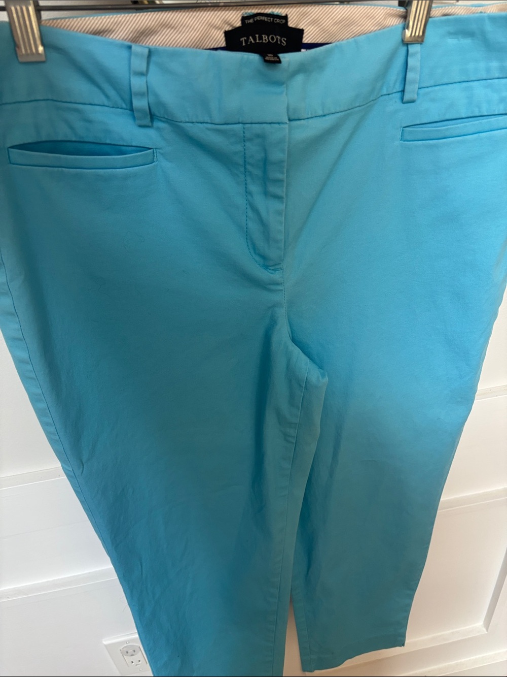 Talbots Bright Turquoise the perfect Crop Pants